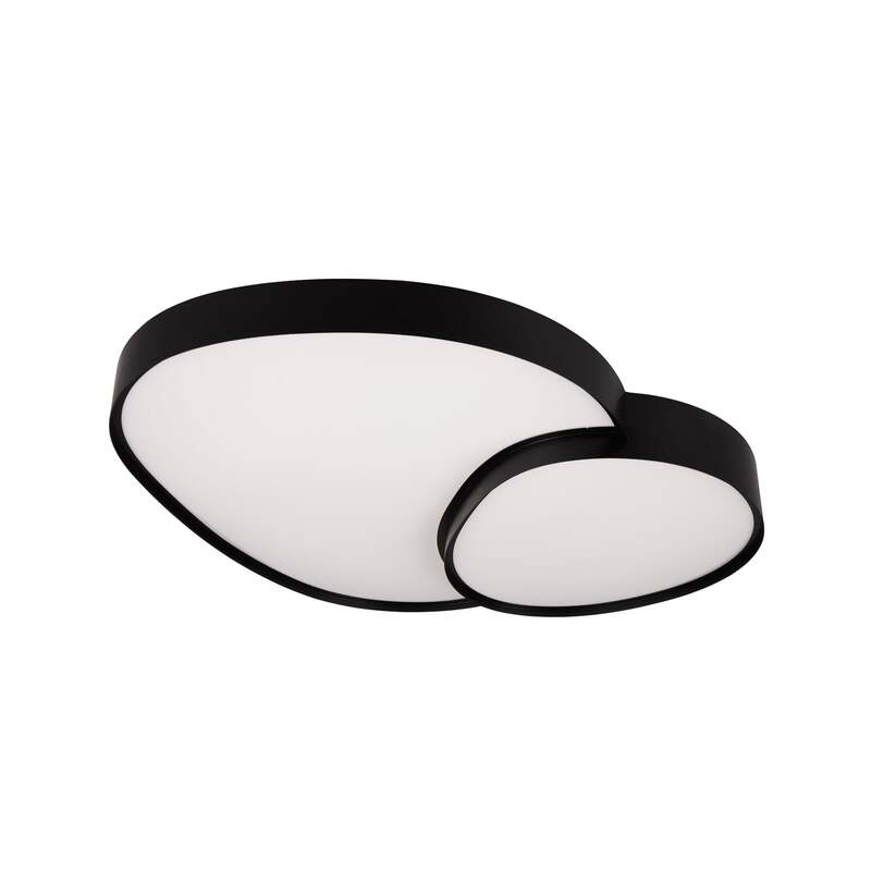 Trio Lighting LED-Deckenleuchte Rise schwarz 77x63 cm dimmbar CCT 45W - 4017807600612