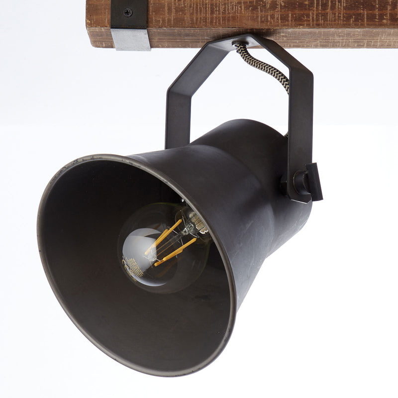 Brilliant Deckenstrahler Plow LED Strahler Lampe dimmbar schwarz holz dunkel - 4004353356247