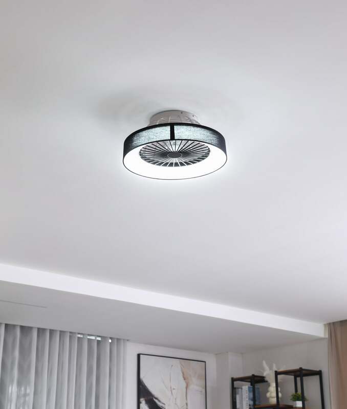 Lindby LED-Deckenventilator Mace schwarz 47 cm leise dimmbar für 15 m² - 4251911780192