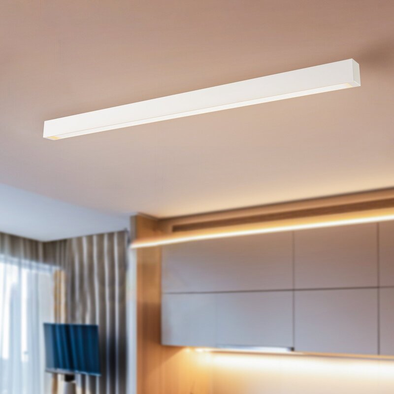 Nowodvorski-Lighting Deckenlampe Straight Deckenleuchte Deckenlicht weiß 122 cm - 5903139755696