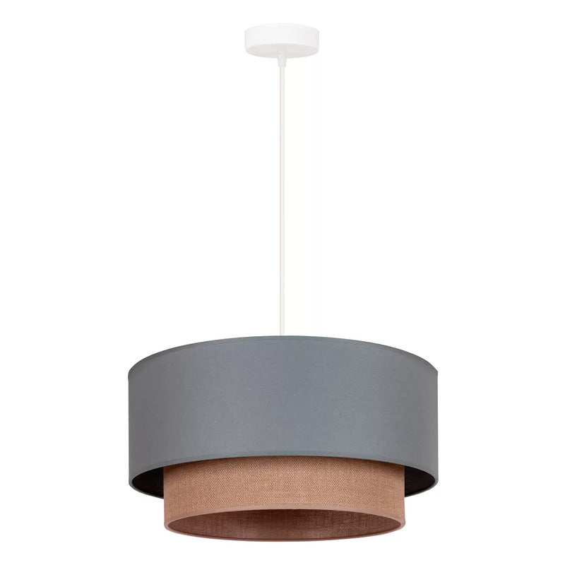 Hängeleuchte Boho Ø 45 cm 1flg. salbeigrün/Jute Deckenleuchte Hängelampe Lampe - 5903689189781