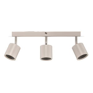 B-Ware Modo Deckenspot Leuchte Lampe Edelstahl Weiß Dreiflammig Gu10 Wohnzimmer Spot