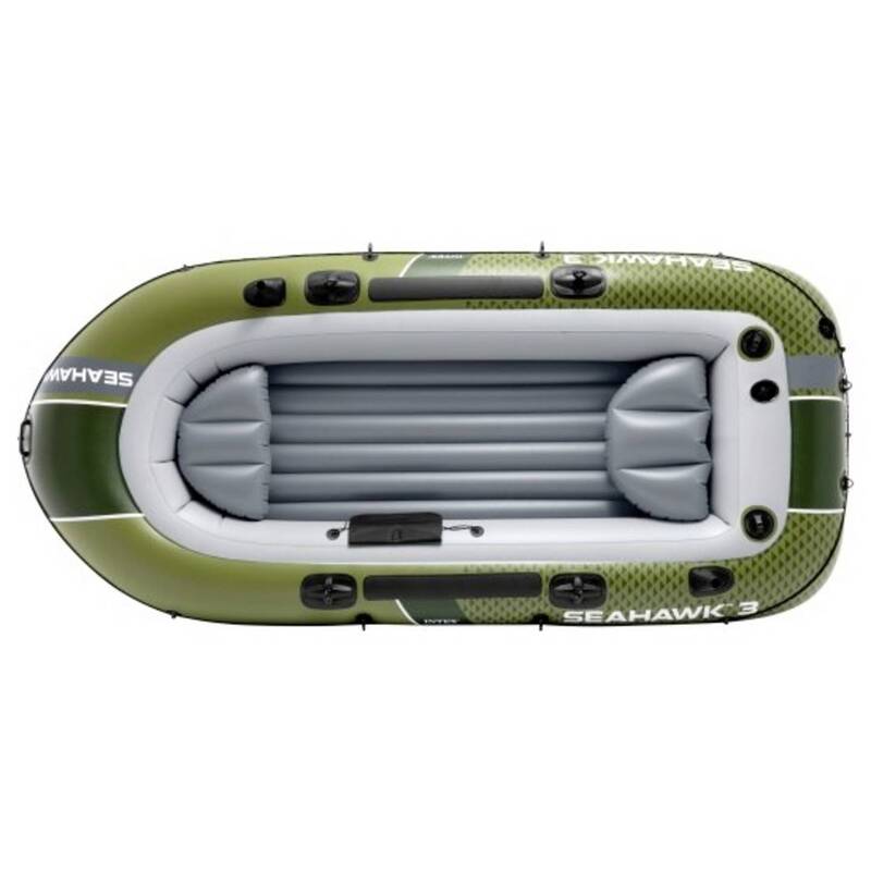 Intex Schlauchboot Boot Set Seahawk 3 Paddel Handpumpe Reparaturflicken - 6941057430652