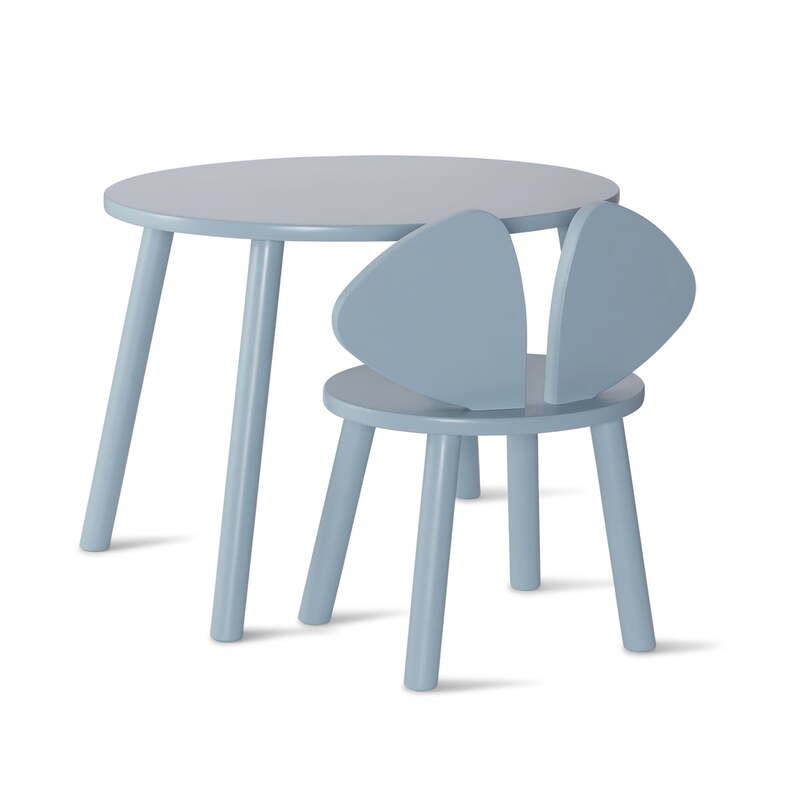 Nofred - Mouse Toddler Set Stuhl Tisch Birke hellblau lackiert SIEHE TEXT/FOTO - 5713994124106