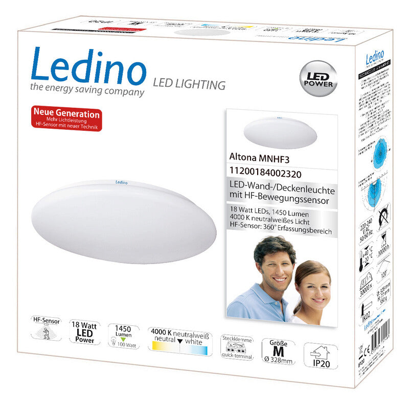 LEDINO Leuchte Lampe Leuchte Altona 18W Lampe HF Sensor 4000K Leuchte270 - 4038104151461