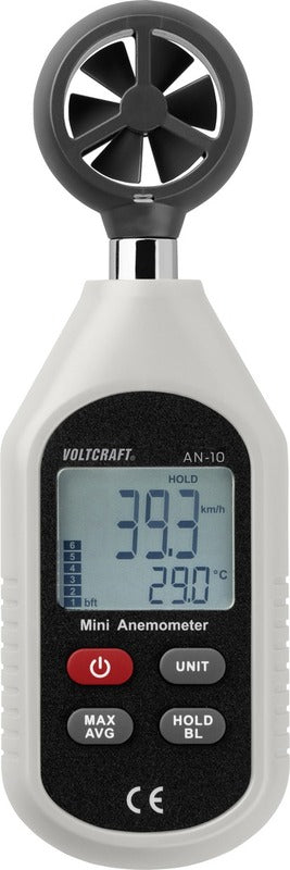 Voltcraft AN-10 Anemometer 0.3 - 30 m/s Magnet-Flügelrad inkl. Temperaturmessung - 4053199527304
