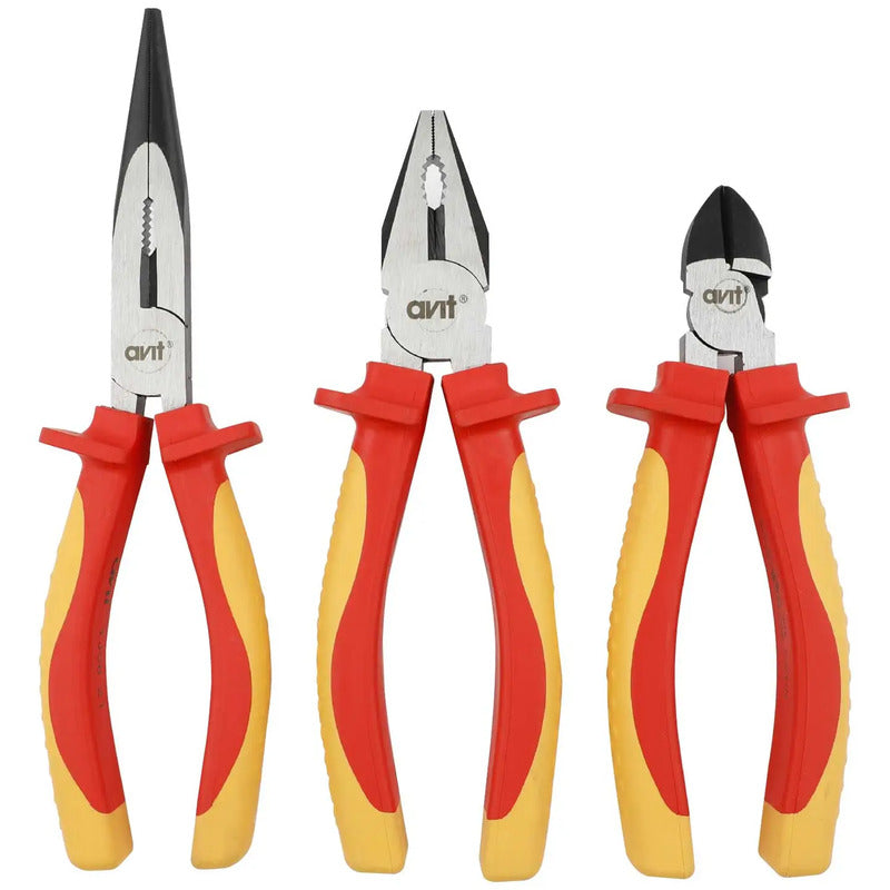 AVIT Zangen-Set Elektriker 3-teilig Kombizange Gripzange Beißzange 1000V - 5013969991253