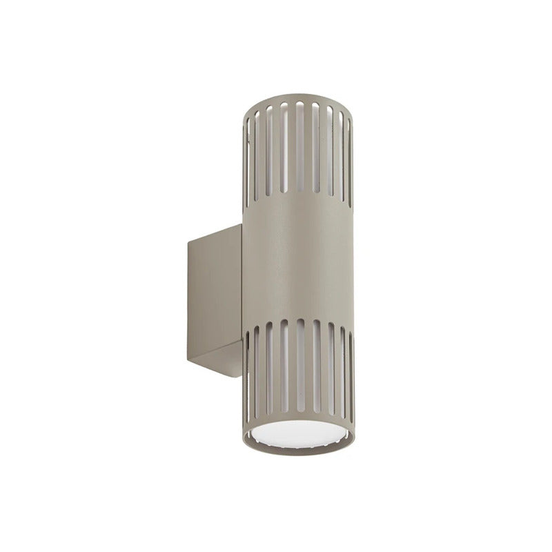 Lurinda Außenwandlampe steingrau 2-flammig LED Wandleuchte IP44 Ø10cm - 4255830907432