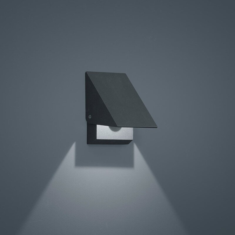 Helestra Außenwandleuchte Außenlampe LED Wandlampe graphit Blende Aluminium - 4022671103435