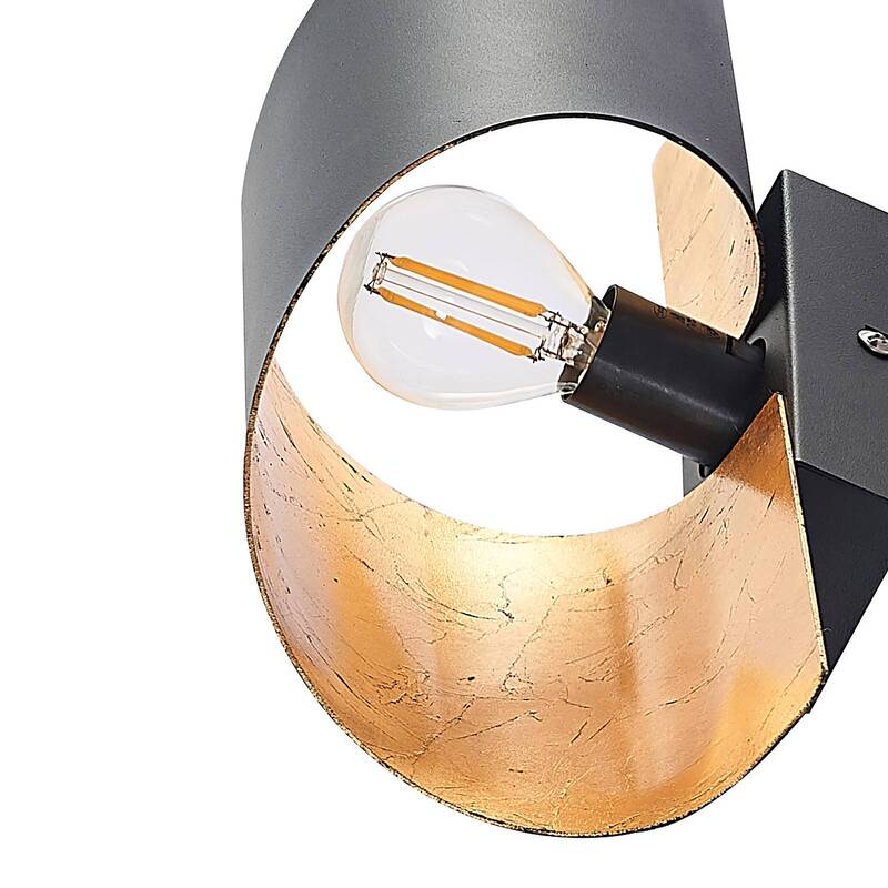 Lindby Chenotara Wandleuchte Wandlampe Wandlicht Lampe Leuchte E14 Schwarz G885 - 4251911712810