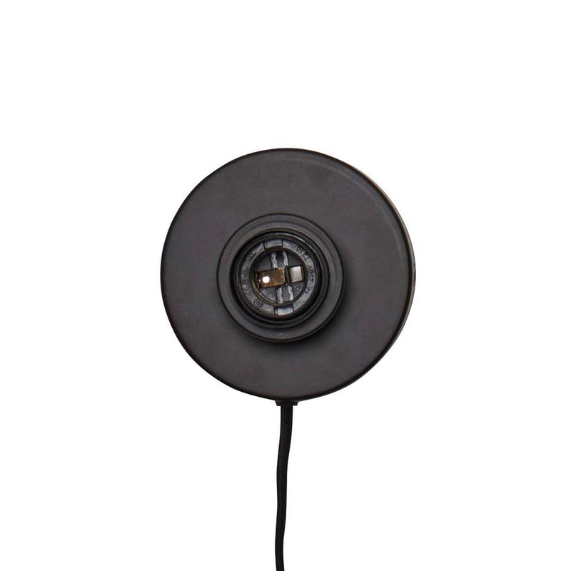 Good & Mojo Wandleuchte Panama LED Wandlampe Holz Eisen dunkelgrau Ø65cm 1x60W - 8716248095617