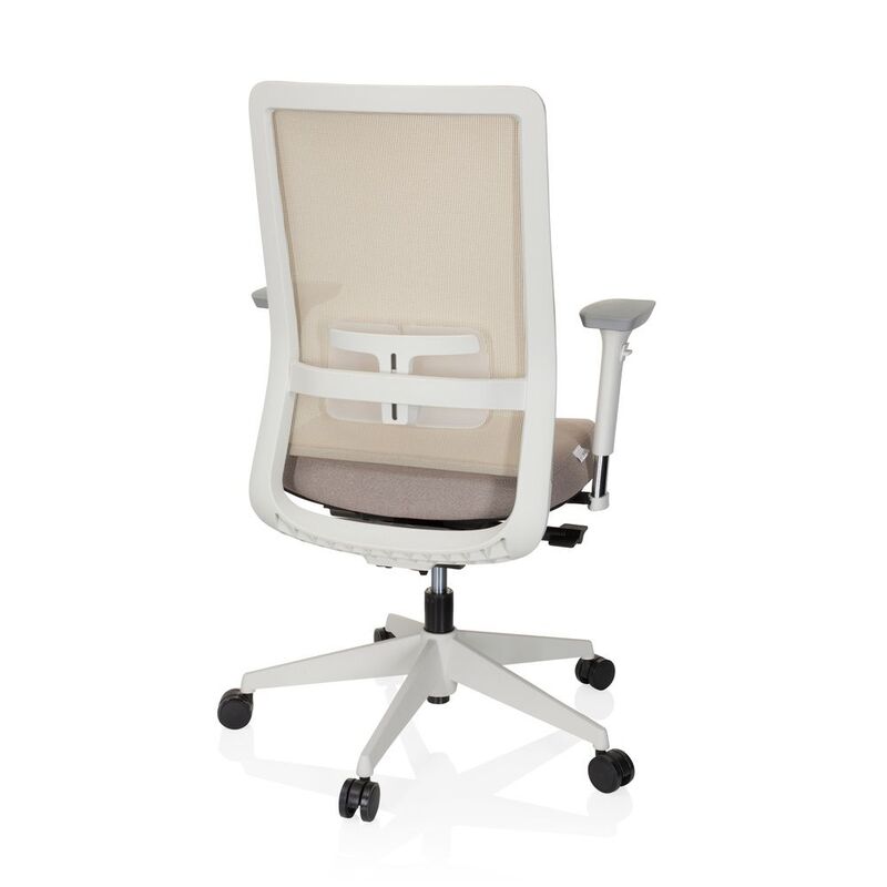 hjh OFFICE Bürostuhl Drehstuhl PURE WHITE Stuhl Schreibtischstuhl Stoff beige - 4251084676193
