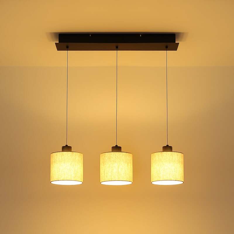 Globo Pendelleuchte Hängelampe LED Thea Wohnzimmer creme schwarz matt345 - 9007371567034