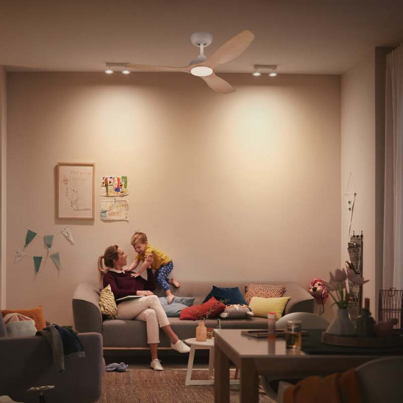 Philips Olas Deckenventilatorleuchte 52' 35W 3 Flügel Fernbedienung dimmbar - 8720169369993