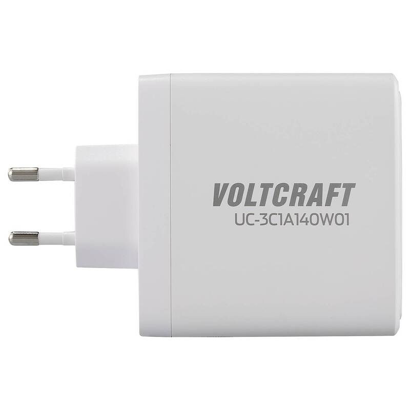 VOLTCRAFT UC-3C1A140W01 USB-Ladegerät 140W 4 Ausgänge GaN für iPad iPhone Tablet - 4064161332932