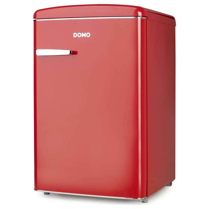 Domo Kühlschrank Minibar Retro rot 120L LED Glasböden Standgerät Küchengerät - 5411397159663