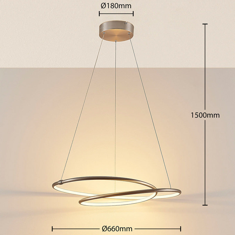 Lampenwelt LED Hängeleuchte Mirasu Deckenlampe Pendelleuchte Deckenlampe LED - 4251096547245