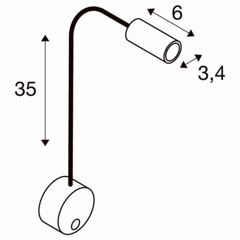 SLV Klemmleuchte Leuchte LED Flexlampe fest eingebaut weiss Aluminium 1x1.9W - 4024163223058