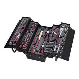 B-Ware Kraftwerk Werkzeugkiste Kasten Set schwarz 1/4 1/2 106tlg SIEHE TEXT/FOTO