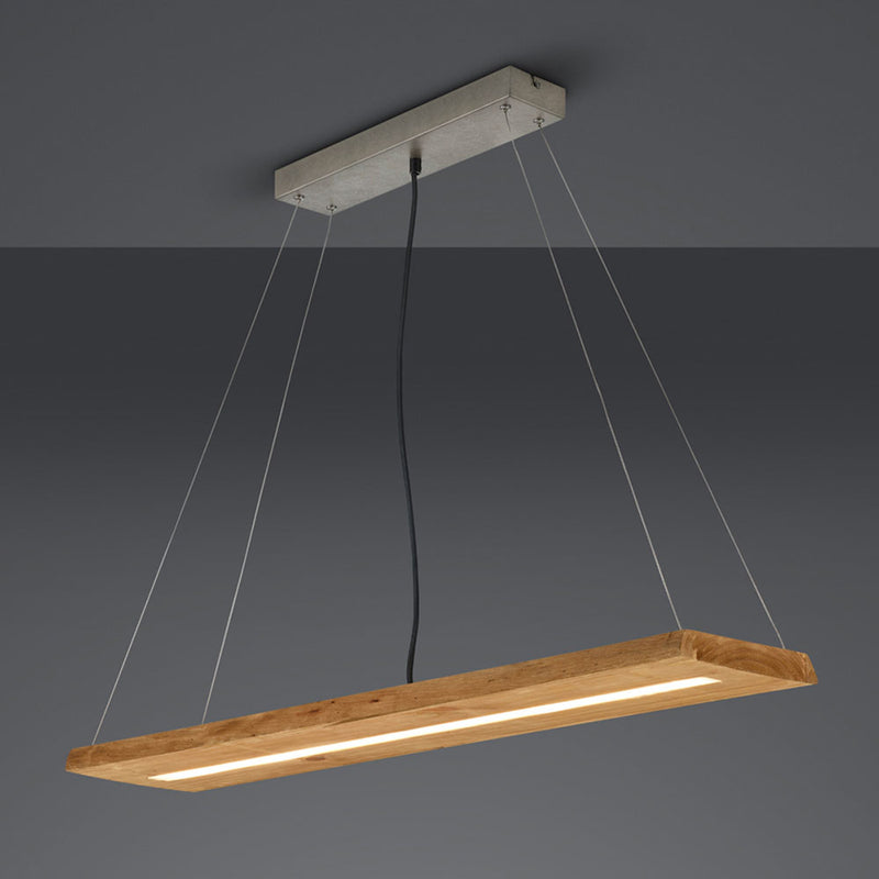 TRIO LIGHTING Hängeleuchte Brad LED Pendelleuchte dimmbar Holz 100x20cm warmweiß - 4017807451191