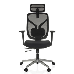 Hjh Office Bürostuhl Cassilis B Schwarz Netzstoff Kopfstütze Lordosenstütze B-Ware