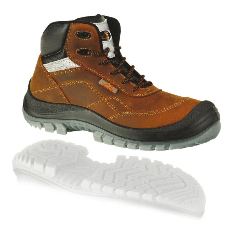 Hase Sicherheitshochschuh S3 Nubukleder Größe 48 rutschsicher braun robust - 4018949141483