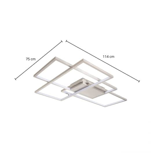 Lindby Deckenlampe Deckenleuchte LED WiZ App steuerbar RGBW nickel dimmbar - 4251911738780