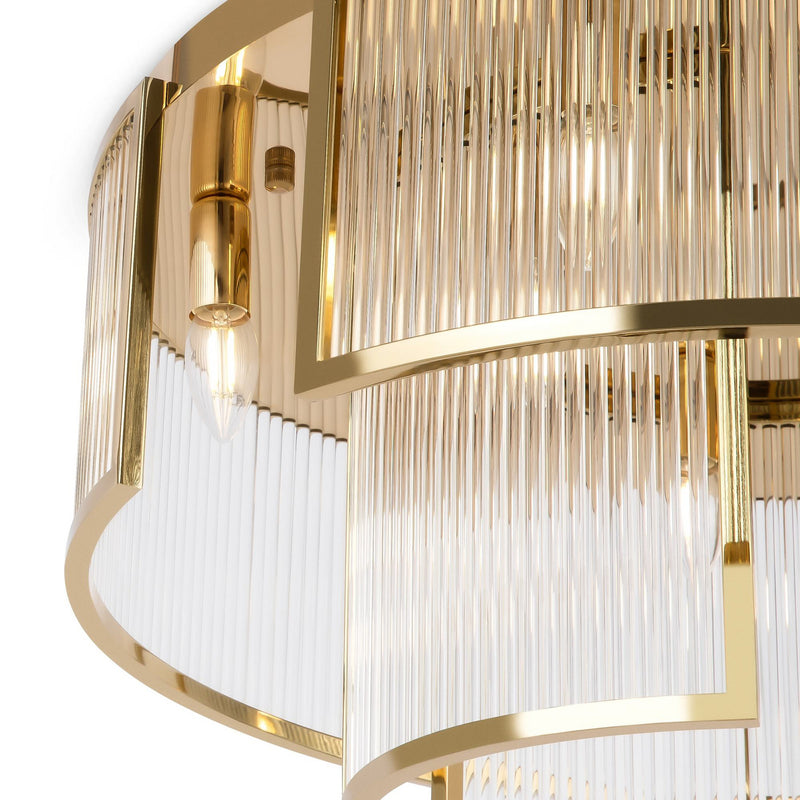 Maytoni Deckenleuchte Frame 9-flammig LED Hängelampe Lampe dimmbar gold klar - 4099776057840