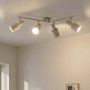 B-Ware Lindby Deckenstrahler Ovelia LED Lampe 4-flammig dimmbar beige 80 cm Eisen