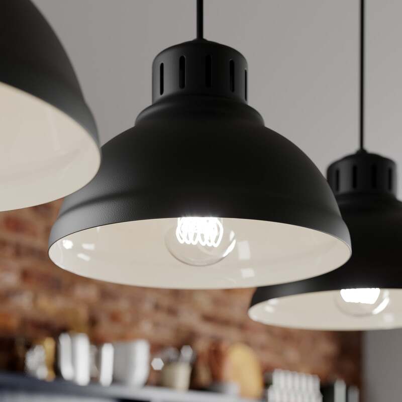 Euluna Hängeleuchte Sven LED Pendelleuchte dimmbar schwarz 3-flammig 75x21cm - 5907565990836