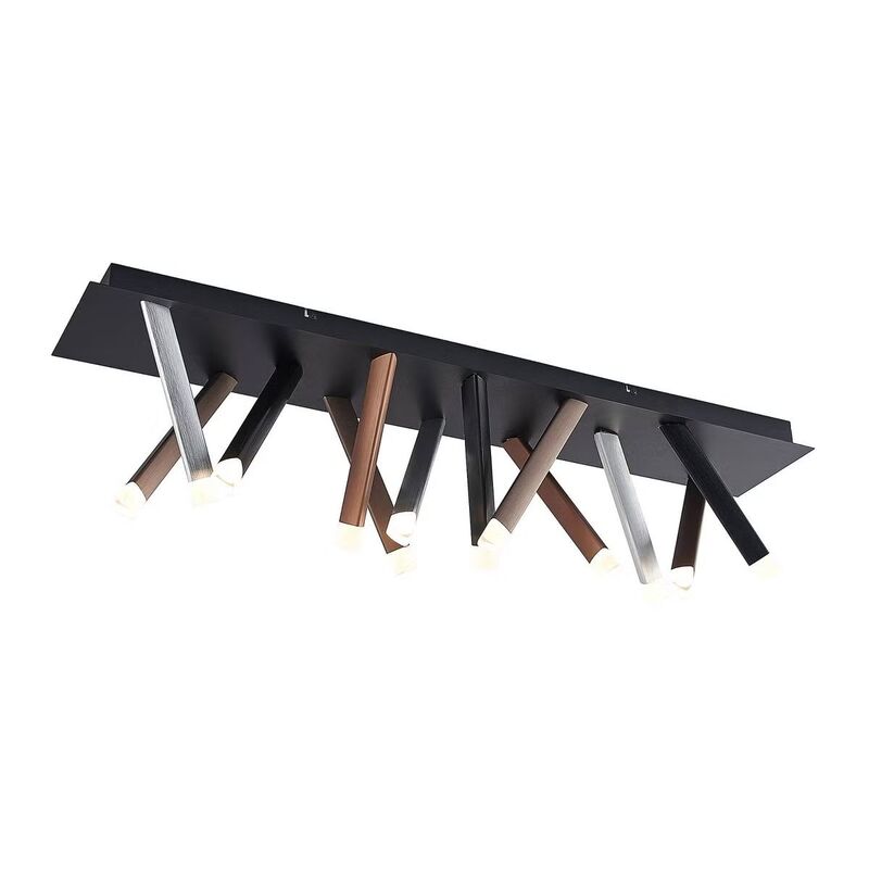 Lucande Deckenleuchte LED Lampe Stoika 100cm eckig Metall dimmbar modern weiß - 4251096591514