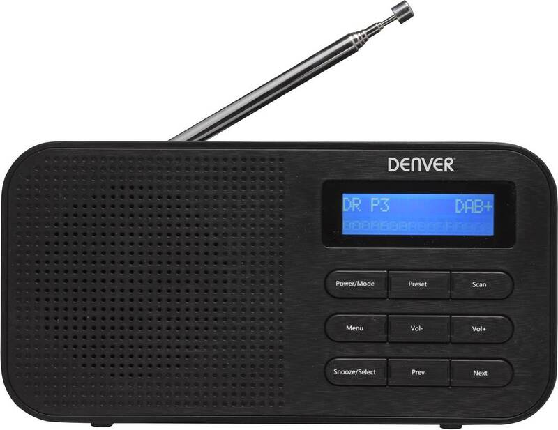 Denver DAB-42 DAB+ Kofferradio Radio UKW 10 Senderspeicher Dual-Alarm Schwarz - 5706751038792