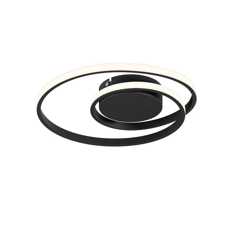 Lindby Deckenleuchte Deckenlampe LED schwarz matt Kyron Aluminium Dimmer warmwei - 4251096575064