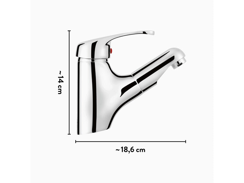 baliv Waschtischarmatur WT-5091 Chrom mit herausziehbarer Handbrause Hahn - 4007874117908
