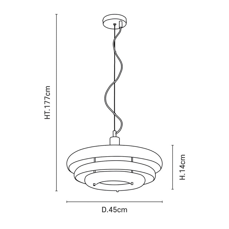 MARKET SET Hängeleuchte Sunset Ø 45cm Pendelleuchte Lampe dimmbar nebelweiß - 3188000803115