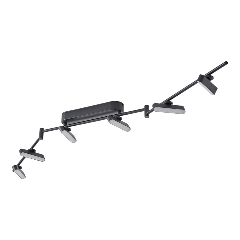 Lindby LED Strahler Deckenleuchte Lichtleiste Eldrin Schwarz dimmbar sechsflammi - 4251911791211