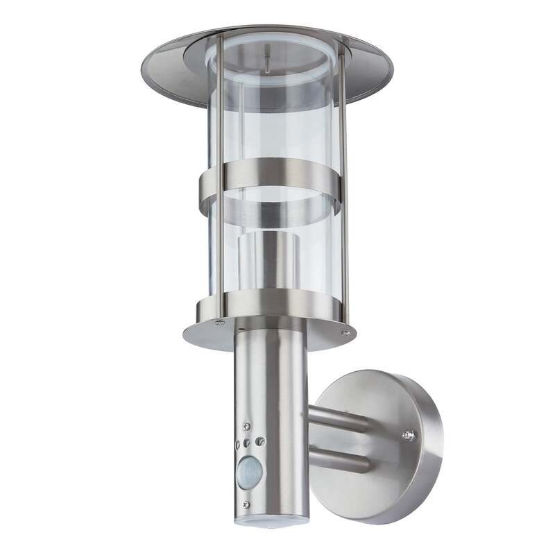 Lindby Außenwandleuchte Noemi LED Gartenlampe mit Bewegungsmelder grau - 4251096539264