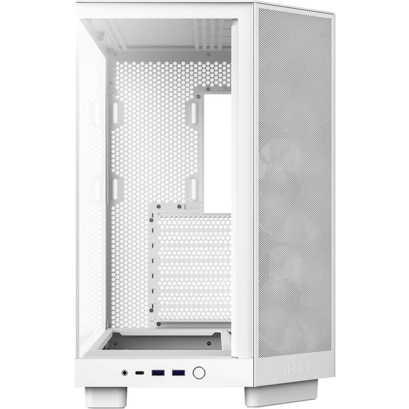 NZXT Midi Tower Gehäuse H6 Flow RGB weiß ATX Gehäuse mit Tempered Glass 52l - 5056547204062