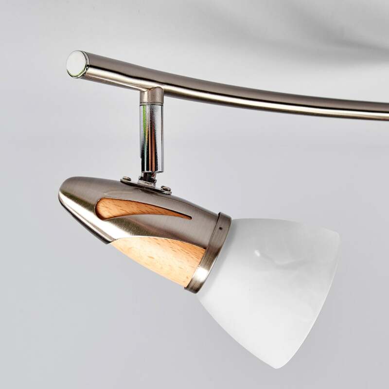 Lindby Deckenleuchte Hängeleuchte Marena LED Lampe 4-flg dimmbar nickel holz - 4251096510102