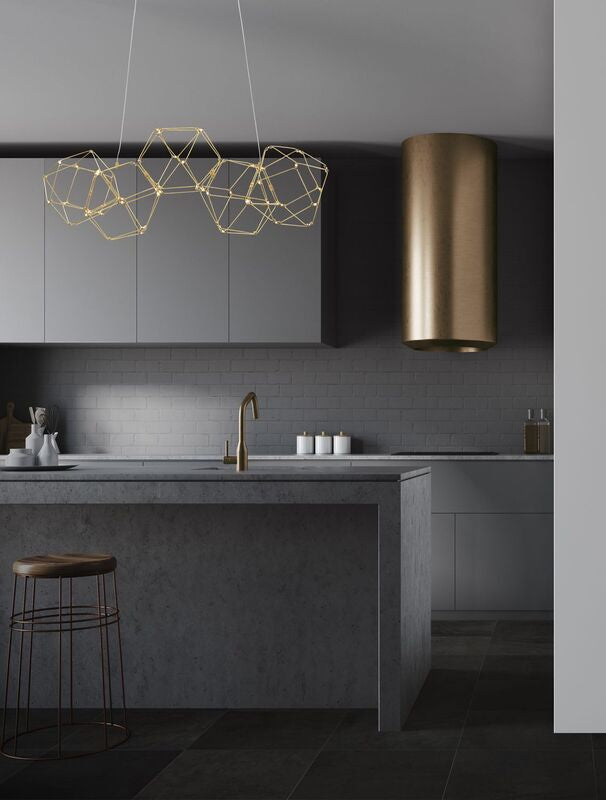Nova Luce Pendelleuchte Hängeleuchte NEBULA LED Kupfer Warmweiß 21,6 W 84 cm - 5212017433879