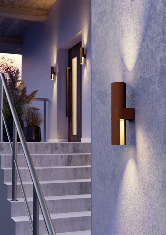 Eglo Wandleuchte Montelauro LED Wandleuchte Lampe Aluminium rostig IP65 800lm - 9008606387748