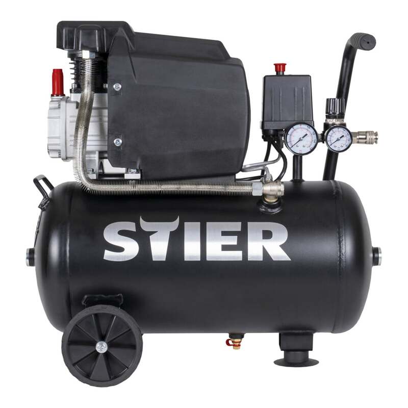 STIER Kompressor Druckluft Kompressor LKT 240-8 110l/min 8bar 24l 1,1kW 21kg - 4260439004147