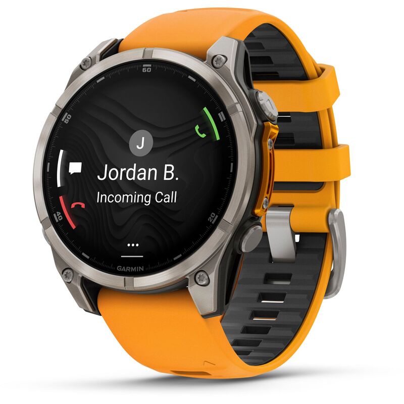 Garmin Smartwatch Fenix 8 Titan GPS Aktivitätstracker 47mm AMOLED orange 100m - 0753759338084