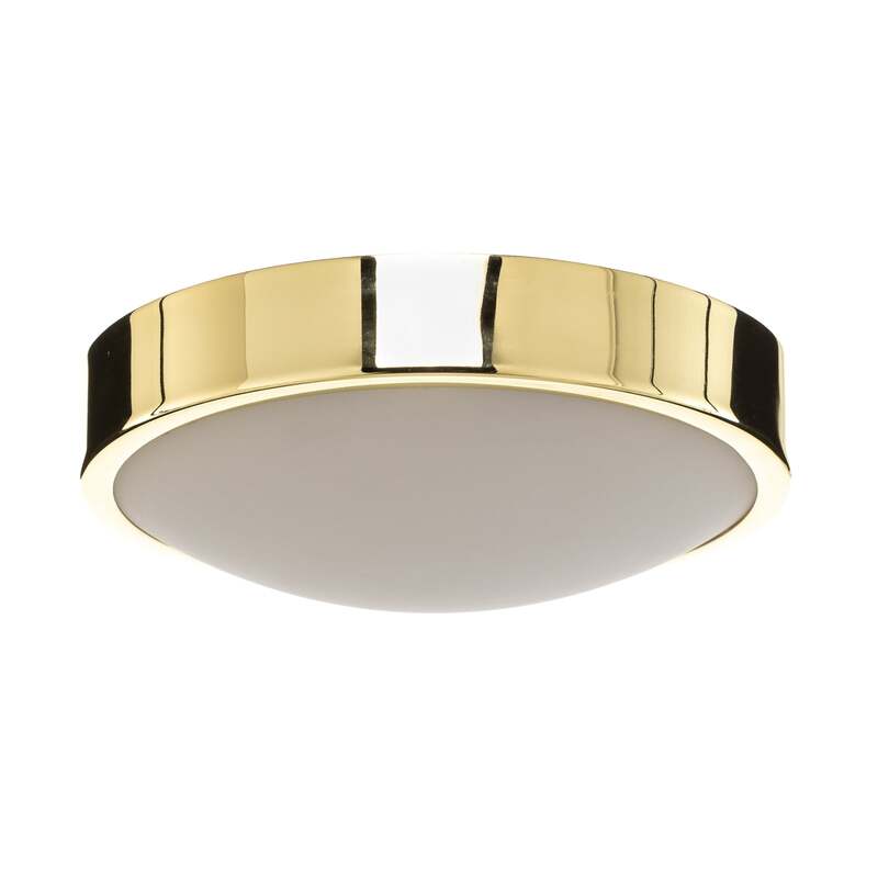 Deckenleuchte Jaris Deckenlampe Glas Leuchte Lampe Gold dimmbar E27 LED Ø 26 cm - 5907687444293
