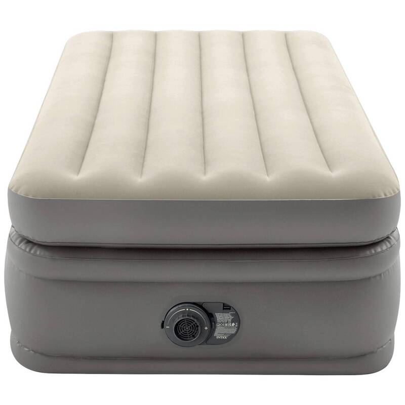 Intex TWIN Comfort elevated airbed Luftbett 220-240V Interne Pumpe Beige Braun - 6941057422923