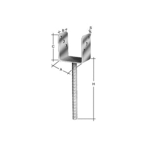10x B-Ware Hadra Pfostenträger Balkenstütze feuerverzinkt Stahl U-Form Dolle CE 10 STÜCK