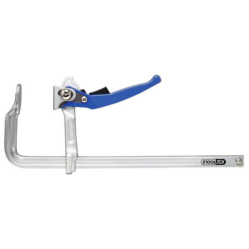 KS Tools Schraubzwinge Zwinge Ganzstahl Schnellspann 400mm verzinkt Stahl - 4042146143902