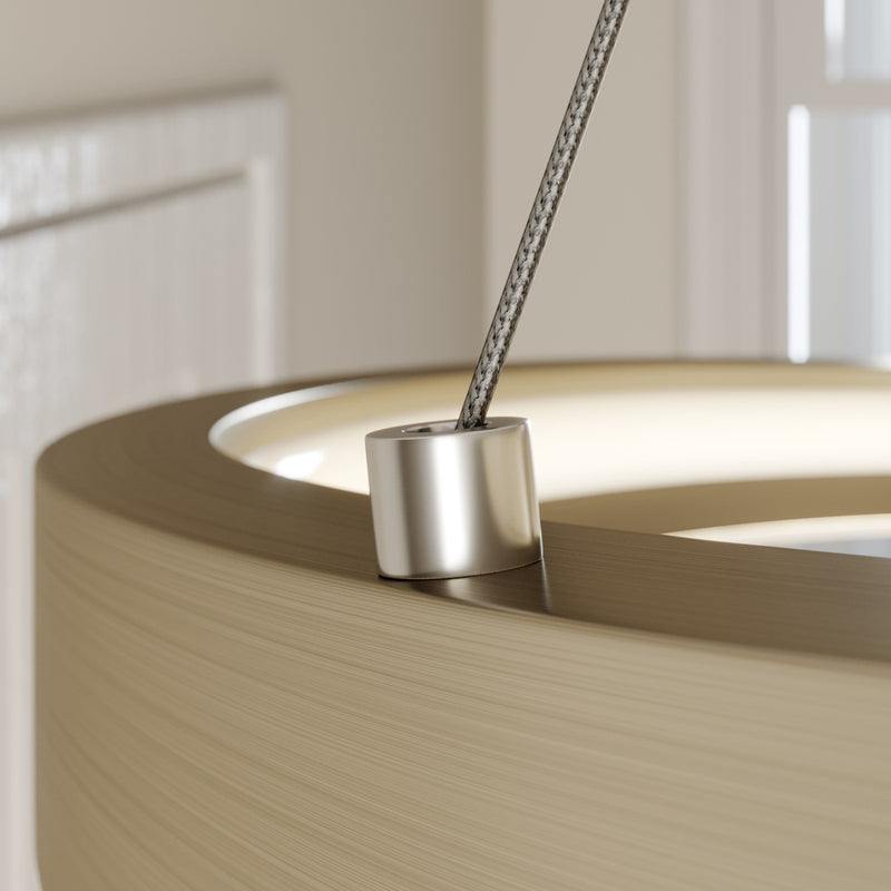 Lucande Hängeleuchte Pendelleuchte Gunbritt LED Lampe dimmbar silber Ø80cm - 4251096572681