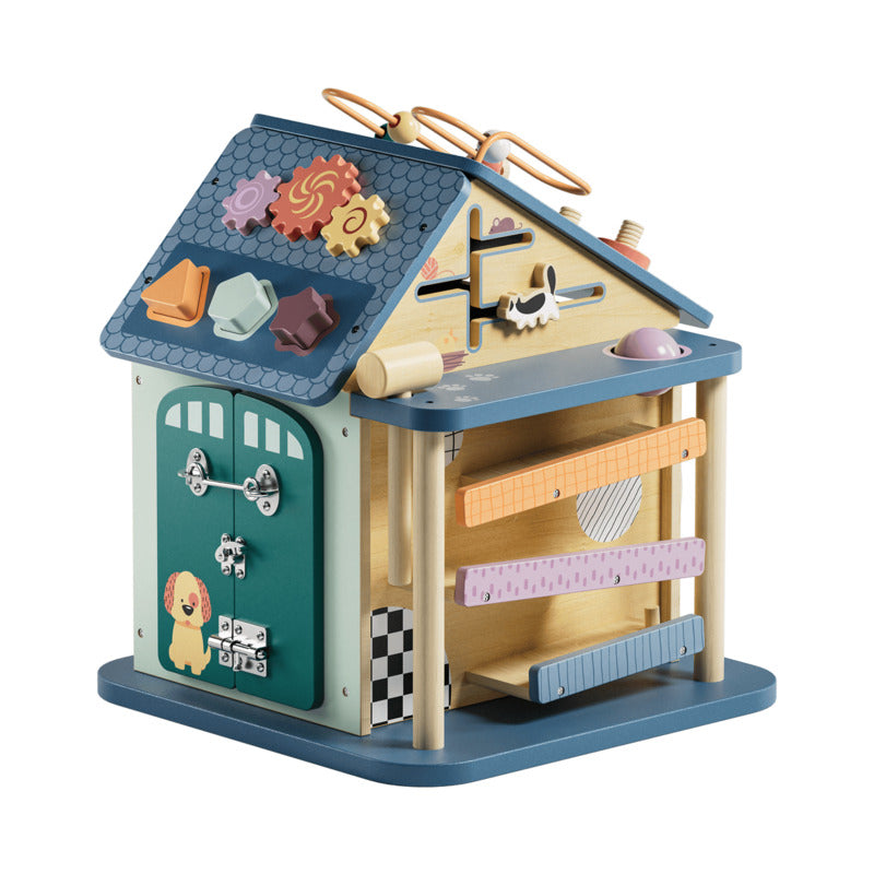 TOPBRIGHT Activity Haus 12-in-1 aus Holz für Kinder ab 18 Monaten - 4260771795031
