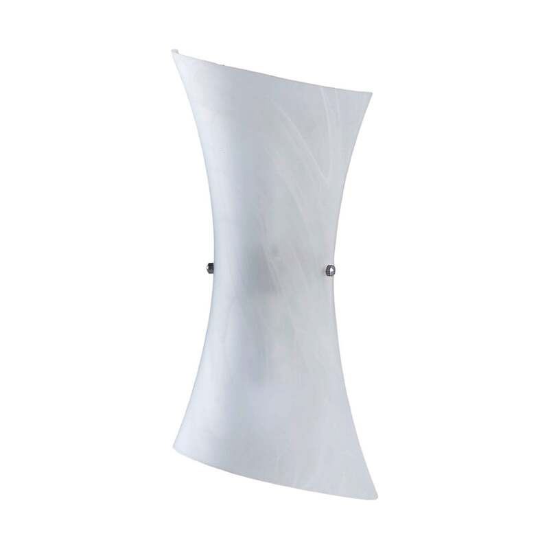 Lindby Wandleuchte Ebba LED Wandlampe dimmbar Glas alabaster chrom 39cm Höhe - 6291106556391